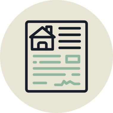 Gayrimenkul düz vektör simgesi