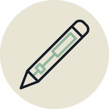 Kalem. Web simgesi vektör illüstrasyonu