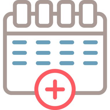 Takvim simgesi, vektör çizimi