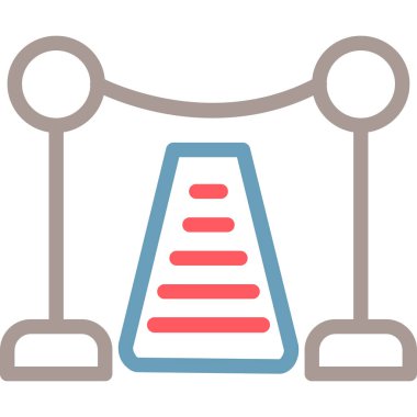 Bir silindirin çizgi film simgesinin vektör çizimi