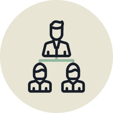 Grup insanlar simgesi, vektör çizim