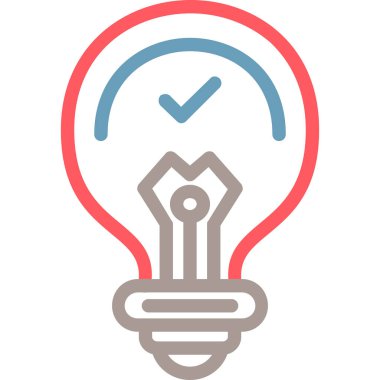 Ampul simgesinin vektör illüstrasyonu