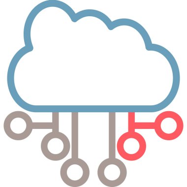 bulut hesaplama vektörü simgesi