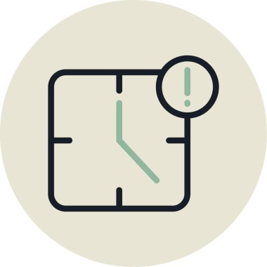 Ağ simgesi. Saatin basit illüstrasyonu