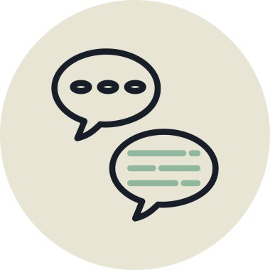 Sohbet simgesi vektör illüstrasyonu
