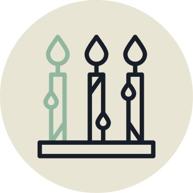 Mumlar. Web simgesi basit illüstrasyon