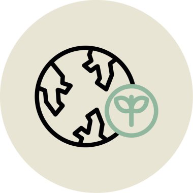 Dünya simgesinin vektör illüstrasyonu