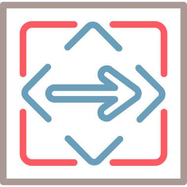 Yön ok simgesi, vektör illüstrasyonu