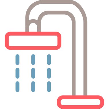 Duş. Web simgesi basit illüstrasyon