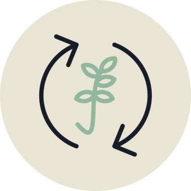 Bitki. Web simgesi basit illüstrasyon