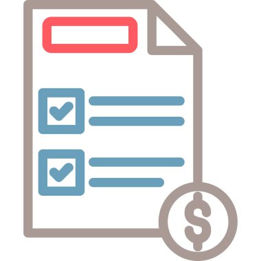 iş denetimi simgesi, vektör illüstrasyonu