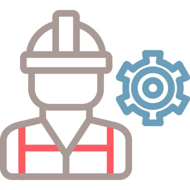 Mühendis. Web simgesi basit illüstrasyon