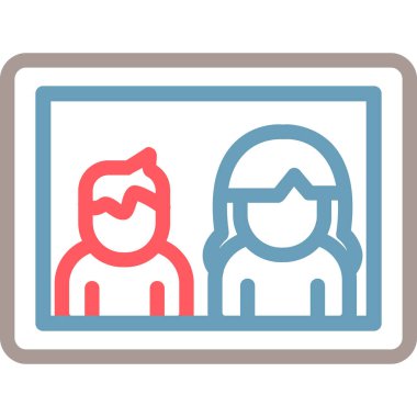 Çerçeveli bir kadının vektör çizimi