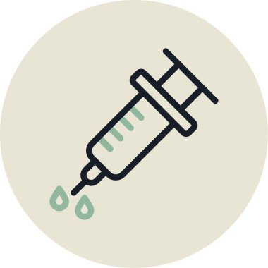 Şırınga. Web simgesi basit illüstrasyon