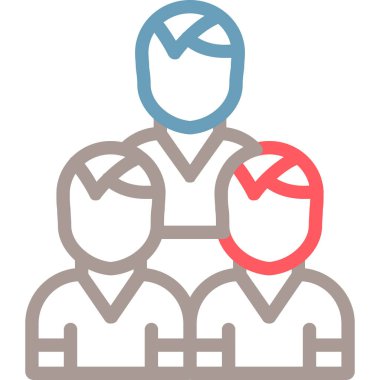 Takım toplantısı. Basit illüstrasyon