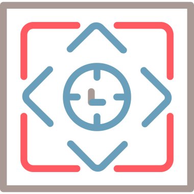 Saat web simgesi, basit vektör illüstrasyonu