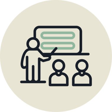 İş ikonu. Basit düz tasarım vektör çizimi