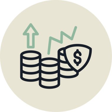 iş büyüme vektörü simgesi modern ana hatları