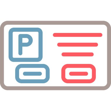 Bilet. Web simgesi basit illüstrasyon