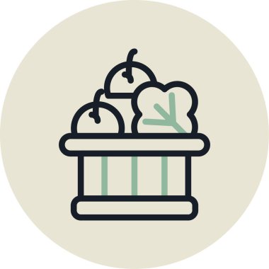 Sepet. Web simgesi basit illüstrasyon