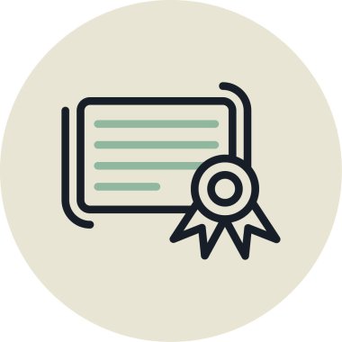 diploma. Web simgesi basit illüstrasyon