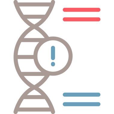 DNA DNA genetik simgesi doldurulmuş ana hatlar biçiminde