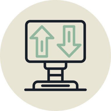 ok simgesi vektör illüstrasyonu