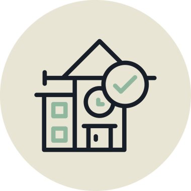 Ev simgesinin vektör illüstrasyonu