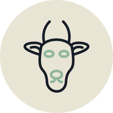 Boğa ikonu vektör illüstrasyon tasarımı