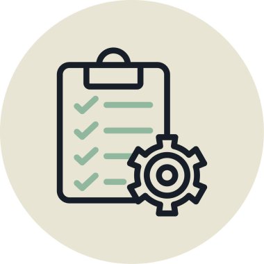 Kontrol listesi. Web simgesi basit illüstrasyon