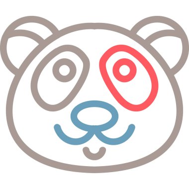 hayvan yüzü simgesi ana hat biçiminde