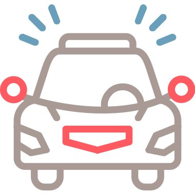 - Araba. Web simgesi basit illüstrasyon