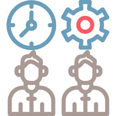 Zaman yönetimi simgesinin vektör illüstrasyonu