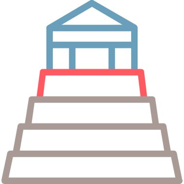 Bina. Web simgesi basit illüstrasyon