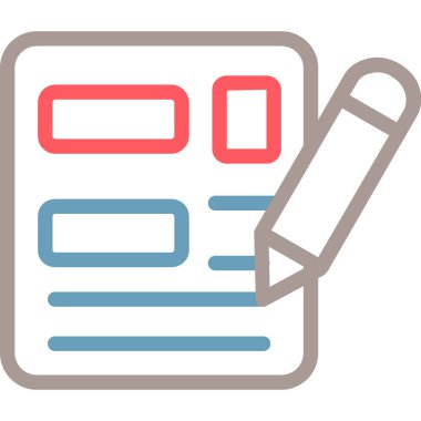 Belge. Web simgesi basit illüstrasyon