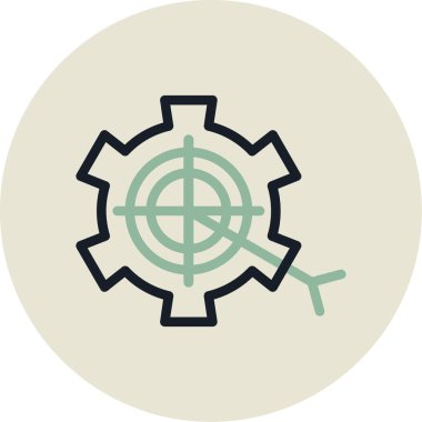 Teçhizat Web simgesi basit illüstrasyon