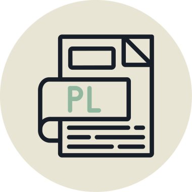 dosya biçimi simgesi, vektör illüstrasyonu