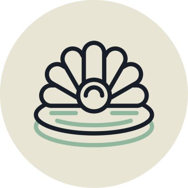 Deniz kabuğunun vektör çizimi