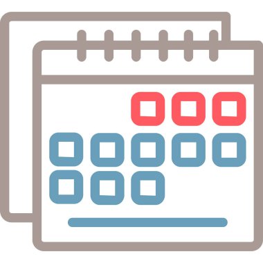 Doldurulmuş özet biçiminde takvim tarihi olay simgesi