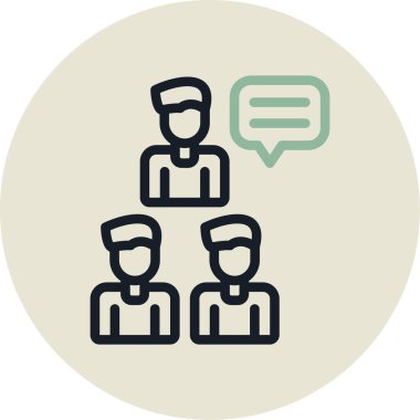 İş dünyası takım ikonu. vektör illüstrasyonu