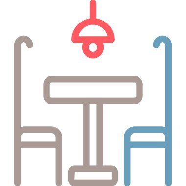 Sandalye. Web simgesi basit illüstrasyon