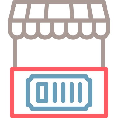 Alışveriş sepeti simgesinin vektör illüstrasyonu