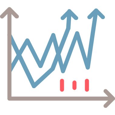 iş grafiği vektör simgesi