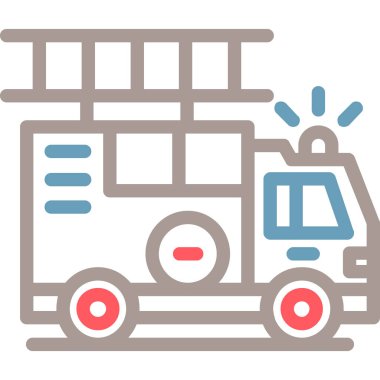 Otobüs. Web simgesi basit illüstrasyon