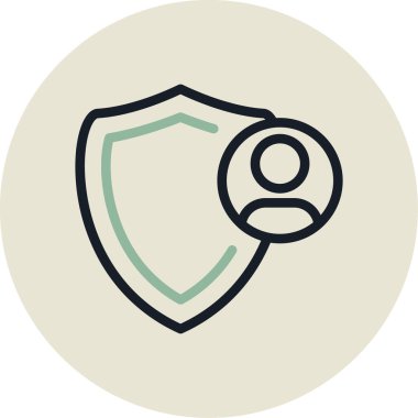 kalkan ikon vektör illüstrasyonu