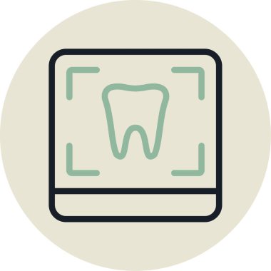 Diş. Web simgesi basit illüstrasyon