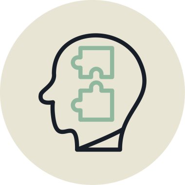 Fikir simgesi vektör illüstrasyonu