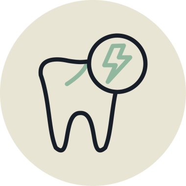 diş simgesi vektör illüstrasyonu