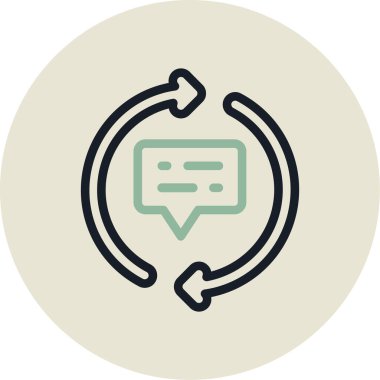 Mesaj var. Web simgesi basit illüstrasyon