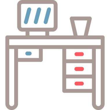 Masa. Web simgesi basit illüstrasyon